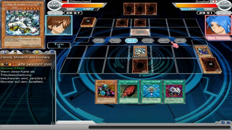 huong dan cach choi bai yugioh 4 Trường hợp 2 thẻ quái vật tấn công